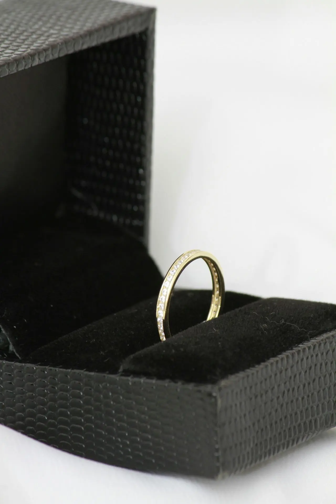 A black box with a ring inside of it